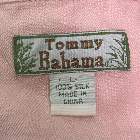 Tommy Bahama Women’s Large Top Button Front Tie 100% Silk Tropical Floral - Picture 9 of 10